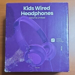Purple Kids Wired Headphones